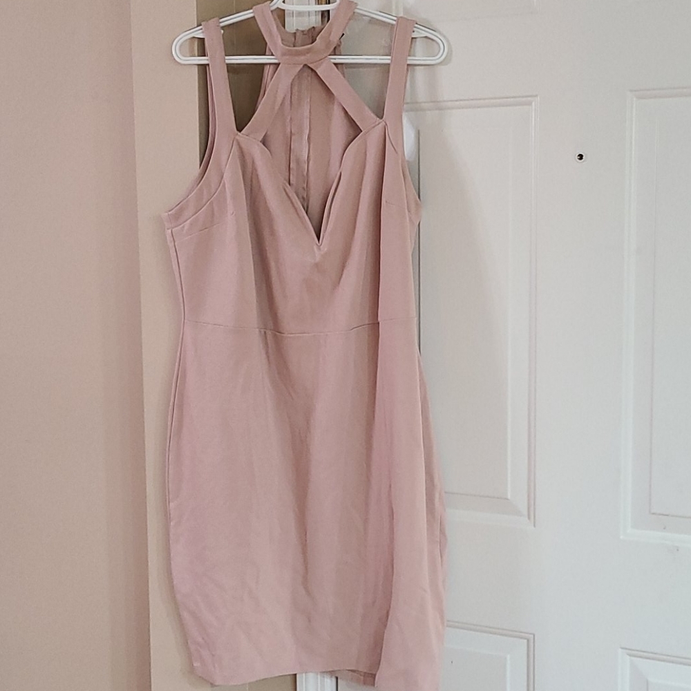 3X Charlotte Russe+ Blush Pink Dress
